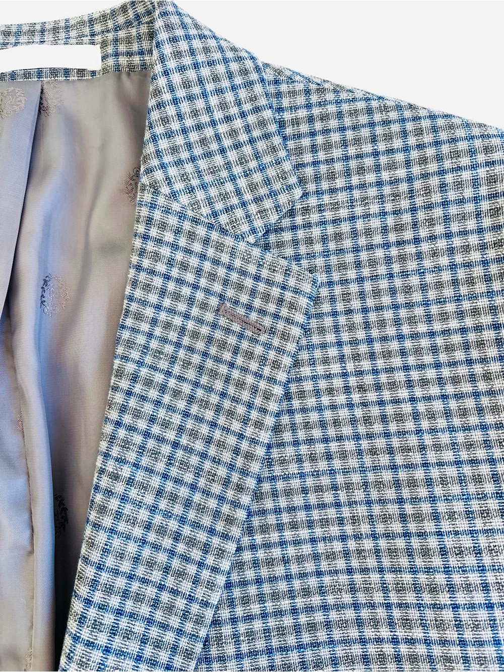 NWOT. Ralph Lauren Black Label, Blue and White Checked Sport Coat
